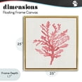 thumbnail image 4 of Stupell Industries Contemporary Rosy Pink Coral Branch Gold Floating Frame Canvas Art, 25 x 25, by Janet Tava, 4 of 8
