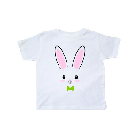 

Inktastic Easter Bunny Face Boy with Green Bow Gift Toddler Boy or Toddler Girl T-Shirt