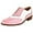 Pink/White, variant on LIBERTYZENO Mens Finest Leather Lace Up Oxford Dress Shoe Ostrich Print Wedding Shoes 11
