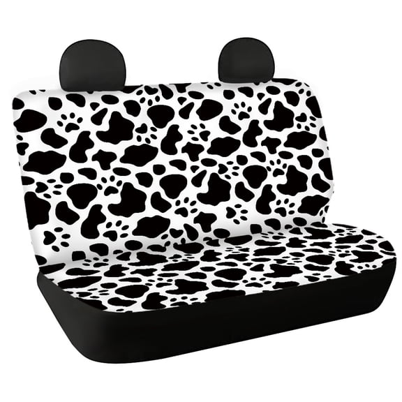 CHAQLIN Cow Print Stretch Rear Bench Seat Covers for Car Interior Auto Interior, Non-Slip Car Seat Covers Durable Rear Seat Covers