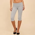 thumbnail image 2 of Gunia Capris Pants For Women Casual Pure Color Slim Fit Capri Leggings Pants Summer Pants, 2 of 6