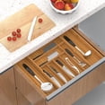 thumbnail image 3 of Organizador de cajones para cubiertos, almacenamiento de cocina extensible ajustable, bandeja organizadora de utensilios, para baño, recámara, departamento, vajilla, joyería, herramientas de, 3 of 10