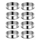thumbnail image 1 of Anillos para muffins de 3,15 pulgadas, anillos para crumpet, 8 piezas de moldes de anillos para muffins de acero inoxidable, anillos para tartas de doble rollo, anillo para tarta redondo, 1 of 7