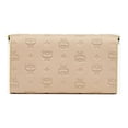 thumbnail image 2 of MCM Women's Leather Visetos Monogram Folio Handbag, Beige, 2 of 4