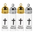 thumbnail image 1 of Botellas de agua bendita de vidrio para bautismo cristiano, ceremonias religiosas, recipientes vacíos de agua bendita pequeños rellenables, 4 Uds., 1 of 7