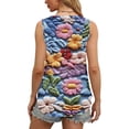 thumbnail image 5 of GERsome Womens Floral Tank Tops Sleeveless V Neck Loose Fit Flowy Tee Shirts Summer Tank Blouses for Women S-3XL, 5 of 5