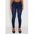 thumbnail image 4 of Womens WAX Button Fly Skinny Jeans, 4 of 5