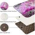 thumbnail image 4 of 2 Pieces Kitchen Rugs, Abstract Anti Fatigue Non Slip Foam Cushioned Art Modern Radiant Orchid Comfort Indoor Floor Mat Runner Rug Set for Laundry Office Sink Bathroom (17"x48"+17"x24"), 4 of 5