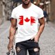 thumbnail image 1 of Tops para hombre, blusas y camisas de cuello redondo y manga corta para hombre. Camiseta de cuello redondo y manga corta con estampado de bandera canadiense para hombre. Blusa de algodón y poliéster p, 1 of 5