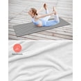 thumbnail image 4 of Boho Black Stripe Yoga Towel for Hot Yoga Non Slip, Abstract Geometric White Minimalist Yoga Mat Towel Absorbent Yoga Sweat Towels Microfiber Hot Yoga Blanket for Bikram Pilates 26"x70", 4 of 7