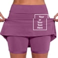 thumbnail image 4 of Women's Mid Waist Skort with Pockets | Active Casual Two Piece Shorts Skirt plus Size Casual Pants for Women 4x-5x Leggings Flare Womens plus Size Casual Pants 3x Top and Pants Set Women Two, 4 of 7