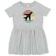 thumbnail image 3 of Inktastic Airplane Pilot Vintage Sunset Girls Toddler Dress, 3 of 5