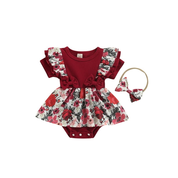 Floral Newborn Infant Baby Girl Summer Clothes 3 6 9 12 18 Month One ...