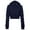 Navy, variant on Women's Solid Long Sleeve Zip-Up Crop Hoodie Jacket – Lightweight Casual Hooded Sweatshirt for Teen Girls