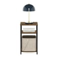 thumbnail image 2 of Furinno Just 3-Tier Industrial Metal Frame End Table with Storage Shelves, 1-Pack, Espresso, 2 of 5