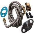 thumbnail image 3 of maXpeedingrods 50" Stainless Steel T3/T4 Turbocharger Oil Feed Line W/ 1/8" NPT Adapter for T3 T3/T4 T4 T70 Braided Oil Feed Line, 3 of 10