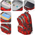 thumbnail image 3 of Game Controller Red Pattern Backpack for School, Cute School Bag with Adjustable Shoulder Straps and Padded Back, 16.9"x12.6"x5.9", 3 of 4
