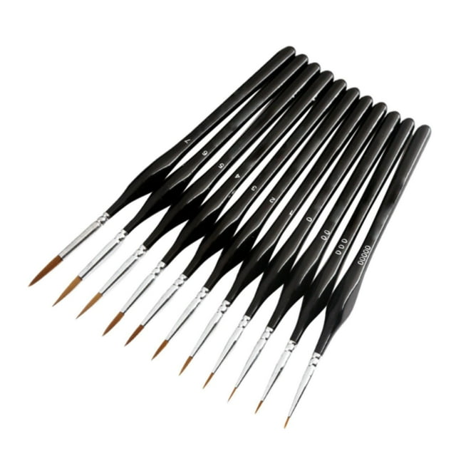 IMENGL Clearance! Miniature Detail Paint Brush Set with Natural Wood Handle New Ultra Fine Detail Brushes Set for Painting Miniature Paint Brushes Fine Tip Brush Set for Art Model Crafts Multi-Color