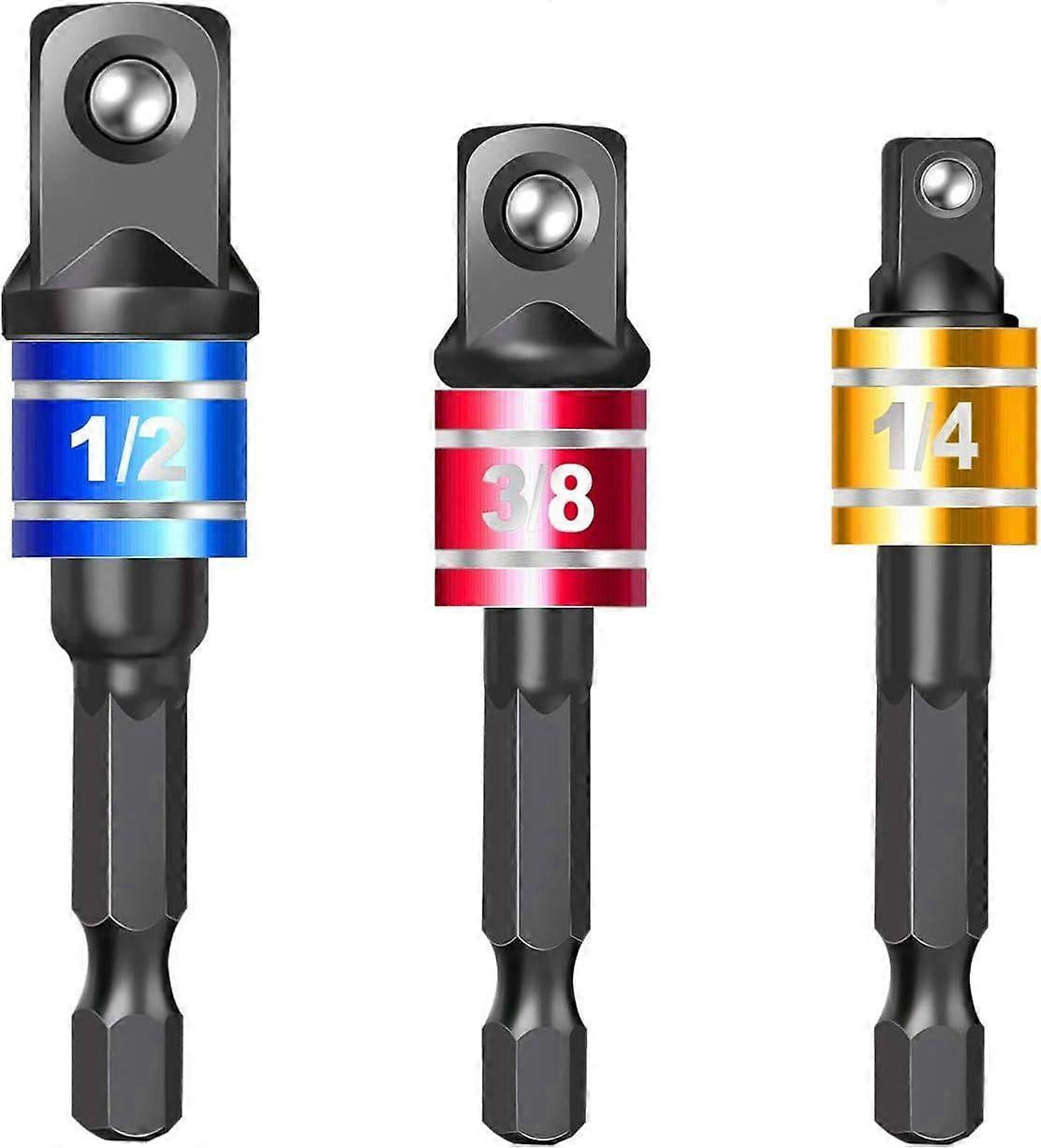 Impact Grade Socket Wrench Adapter Extension Set Turns Power Drill Into ...