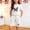 White, variant on Amidoa Girls 2 Piece Outfits Summer Clothes Short Sleeve Cotton Floral Print T-Shirt and Casual Shorts Kids Clothing Sets Light Blue Size 6