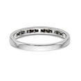 thumbnail image 6 of 14K White Gold Ring Band Wedding Diamond Round Black , Size 5, 6 of 8