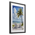 thumbnail image 2 of Stupell Industries Tropical Clouded Beach with Looming Palm Black Framed Print Under Glass, 14 x 20, by Petals Prints Design, 2 of 8