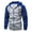 Blue, variant on Men's Hoodie Zip Up Long Sleeve Color Block Leisure Jacket Brushed Top