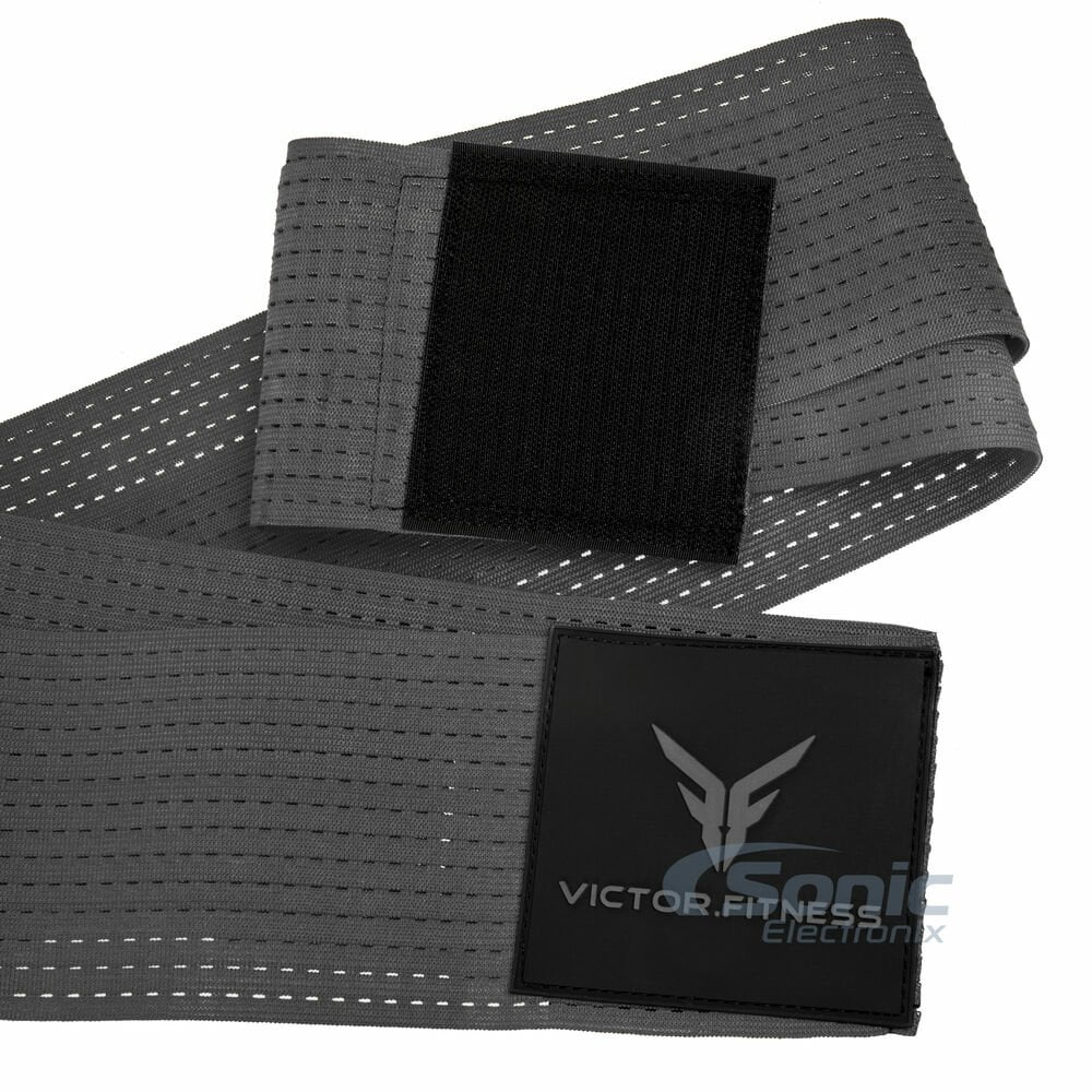 Victor Fitness | Blue Durable Yoga Mat with Gray/Black Waist Trimmer