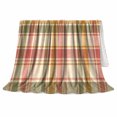 thumbnail image 2 of Autumn Plaid Sofa Farmhouse Living Room, Festive autumn celebration Scene, Warm Flannel Blanket for Ranch House and Living Room, Art Lovers autumn celebration Gift, Festive Home Decor, 2 of 9