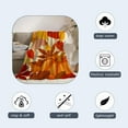 thumbnail image 5 of Fall Decorative Throw Blanket Orange Thanksgiving Autumn Pumpkin Throw Blanket for Couch Sofa Bed Outdoor Lightweight Fuzzy Cozy Soft Plush Fleece Lap Blankets and Throws 50x60, 5 of 6