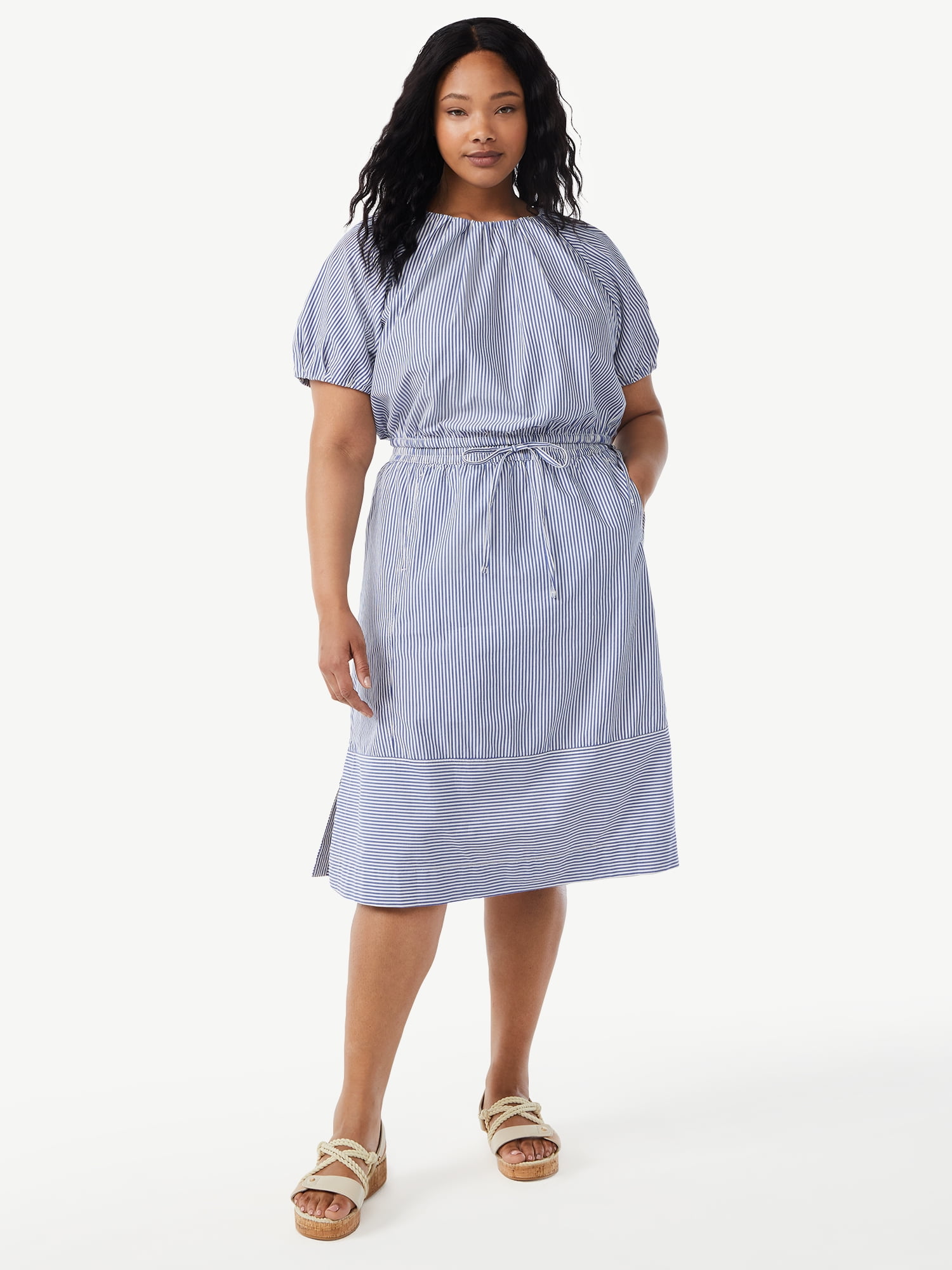 Free Assembly Women's Seamed Midi Skirt