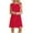 Red, variant on Leesechin Frocks for Women Ladies Summer Sleeveless Vest Round Neck Elegant Printed Dress