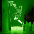thumbnail image 3 of YSITIANNA 3D Basketball Night Light led Lamp Illusion 7 Color Changing Touch Switch Table Desk Decoration Lamps Birthday Gift Acrylic Base USB Cable Toy STNL#2285, 3 of 5