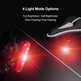 thumbnail image 4 of Luz trasera para bicicleta Ascher, recargable por USB, LED, paquete de 2 unidades, 330 mAh, 4 of 9