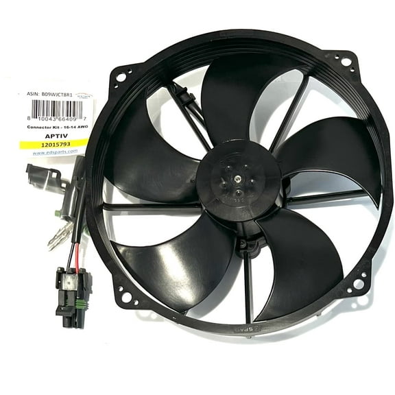 SPAL 30103131 7.2" 12 Volt Puller Radiator Condenser Fan High Performance Curved Blade 398 cfm VA75-A101-90A 12V - Replacement for Polaris 2413007 for ATV Motorcycle etc.