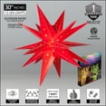 thumbnail image 3 of Aurora Superstar 30" Red Hanging Moravian Star Light LED Lantern Decor, Weatherproof Fold-Flat Plastic Lighted Star, 3 of 5