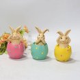 thumbnail image 3 of Cateissary Decoración de patrón de animales bonitos de Pascua, estatua de resina artística de mesa, adorno, diseño de fiesta, sala de estar y Artesanía Rosado, 3 of 6