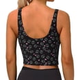 thumbnail image 4 of Picia Cool Skull Love Sports Bra for Women,Padded Strappy Sports Bras Medium Support Yoga Bra with Removable Cups,Running Yoga Bra-XX-Large, 4 of 9