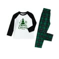thumbnail image 3 of Odeerbi Matching Family Christmas Pajamas Sets Plaid Sleepwear Parent-Child Xmas Patchwork Plaid Printed Homewear Suits Round Neck Long Sleeve Two-piece Jammies Sets Loungewear for Kids, 3 of 6