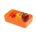 thumbnail image 4 of Shisuyan Melamine Rectangular Hot Pot Dish Plastic Barbecue Plate Tableware for Home Restaurant Buffet (Type B, Small Size, Orange), 4 of 8