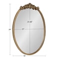 thumbnail image 6 of Kate and Laurel Arendahl Ornate Glam Oval Wall Mirror, 18 x 24, Antique Gold, Beautiful Bohemian Mirror for Wall, 6 of 8