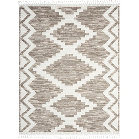 Everloom Temara Yael Bohemian Southwest Area Rug, Cream/Beige, 5'2"x7'2"