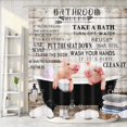 thumbnail image 1 of Cute Kids Shower Curtain, Rustic Country Funny Farmhouse Animals Pig Bathroom Rules Shower Curtains for Bathroom Decor, Motivational Educational Waterproof Bathtub Decor Accessories with Hooks,36X72in, 1 of 5