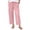 Pink, variant on Pxxlle Linen Pants for Women Plus Size Wide Leg Pant Lightweight Drawstring Elastic Waisted Trousers with Pockets White XL