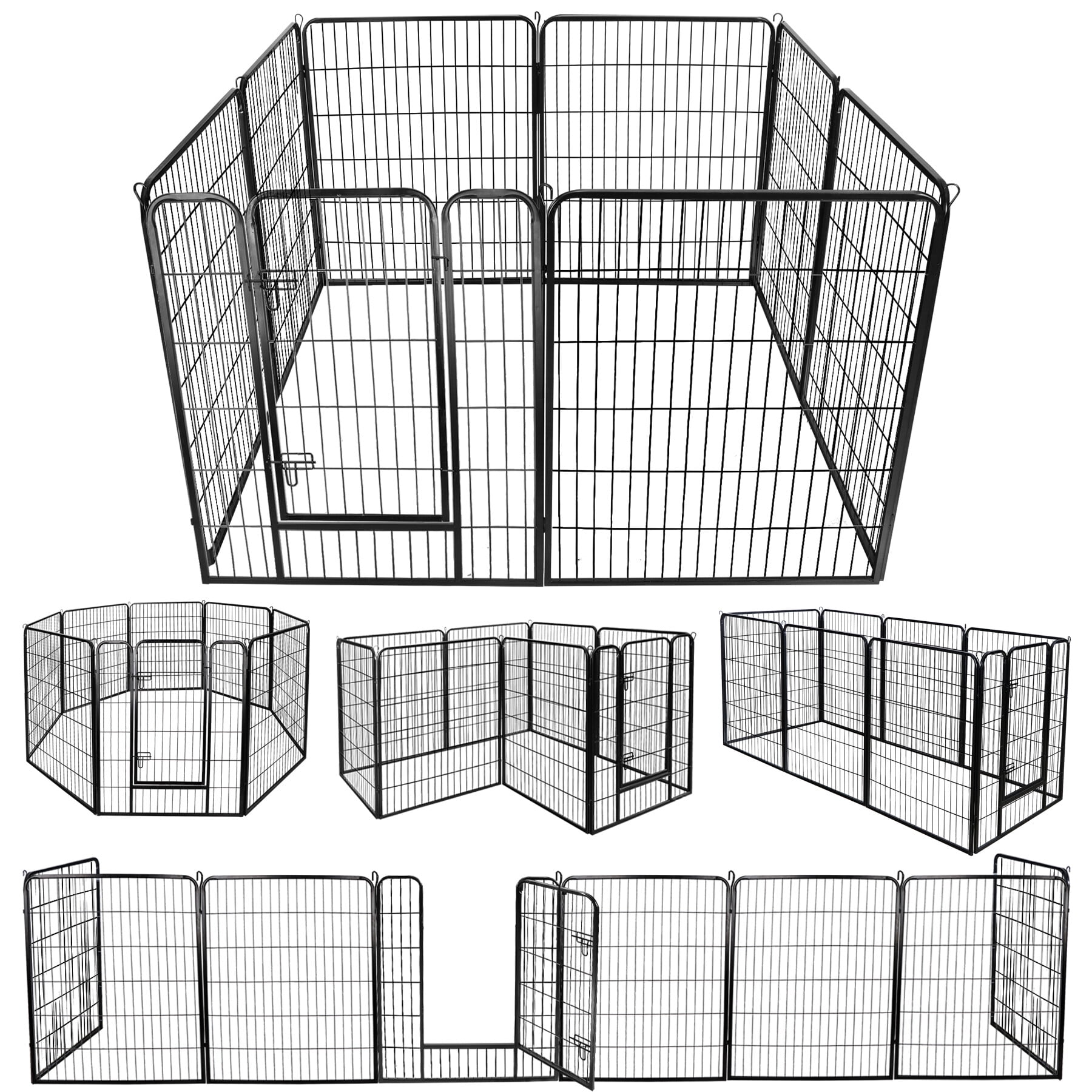 ZENY 39" Height Outdoor Pet Playpen Metal Exercise Fence Kennel Dog Playpen - 8 Panels