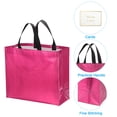 thumbnail image 4 of Uxcell Gift Bags with Cards, 12 Set 13" Reusable Non-Woven Gift Goodie Bags, Rose Red, 4 of 6