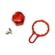 thumbnail image 2 of Carrete Baitcasting, placa de bloqueo, tuerca de manivela, piezas de repuesto, accesorios de aparejos, reparación DIY, mango de aleación de aluminio, Derecho rojo, 2 of 8