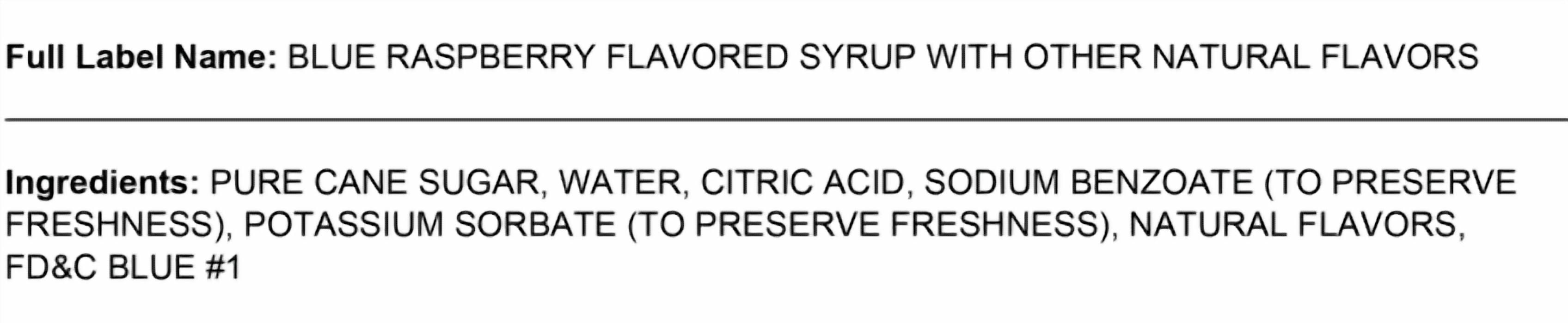 Torani Blue Raspberry Flavored Syrup, 1 Liter Plastic Bottle + Gold Syrup Pump