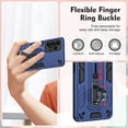 thumbnail image 4 of Allytech for Samsung Galaxy A52 5G/4G Phone Case, Drop Protection Non-Slip Fall-Proof Anti-Fingerprint Flexible Finger Ring Buckle Kickstand Rugged Heavy Duty Phone Cover for Samsung A52, Blue, 4 of 7