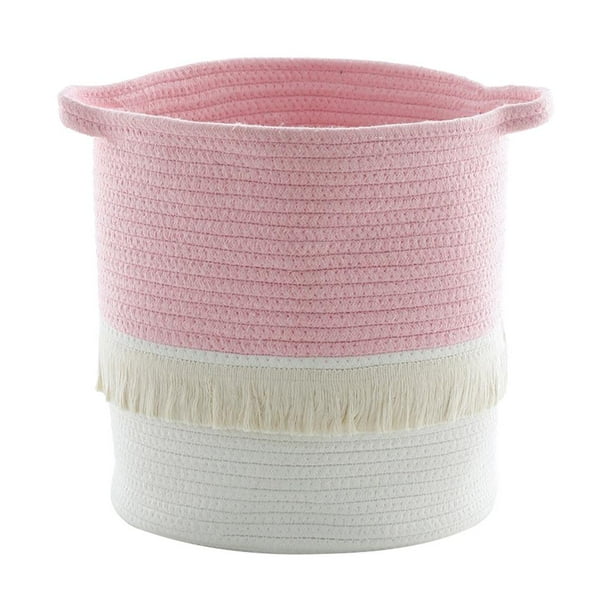 cotton rope laundry basket hamper lid decorative laundry basket